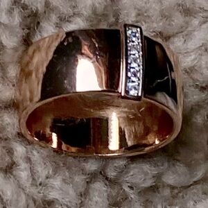 Ring gold plated 18k size 10.5 XUPING cubic zirconia